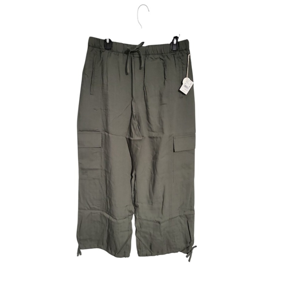 Splendid Cargo Pants Womens Large Olive Green Comfy Fit Pockets Drawstring - Picture 12 of 14